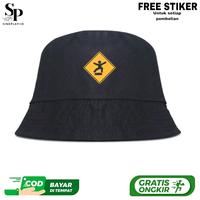 Gambar Topi Bucket Hats SINDPLAY•ID Warna Hitam dengan Logo Sablon Unik Dan Simpel,Topi skena,Topi Bucket Dewasa Logo Graffiti - logo hiphop dari SindPlay.Store undefined 5 Tokopedia
