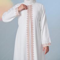 Gambar Baju Gamis Abaya Putih Wanita Modern Mewah Dan Elegan Terbaru | Abaya Turkey Warna Putih Simple Dan Elegan | Gamis Abaya Arab - M dari LM.ID83 undefined 3 Tokopedia