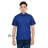 Gambar Kemeja seragam kerja pria/baju seragam kantor/atasan casual pria - Biru putih, L dari RAOUNIFORM undefined 4 Tokopedia