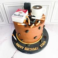 Gambar Kue Ulang Tahun/Birthday Cake/Kue Ultah tema Kopi/Kue Birthday Kopi cake/Kue Birthday jakarta dari Libra Cake undefined 3 Tokopedia