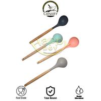 Gambar SPATULA | SUTIL | SODET | SENDOK SOUP SILICON GG KAYU TAHAN PANAS CANARY - SOUP LADLE PINK dari HappyGoodDayHouseware undefined 5 Tokopedia