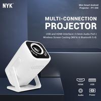 Gambar Mini LCD Smart Projector NYK PY-200 | Android | Full HD 1080P| Wifi6 + Bluetooth 5.4 | Autokeystone dari Gaming Plus Store undefined 2 Tokopedia