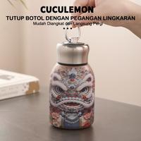 Gambar Cuculemon Tumbler 300ml Stainless Steel Mini Termos Air Panas Dingin Botol Minum Thermos Kopi Portable Double Wall Insulasi Mumpuni Anti Karat BPA Free - Silicon - Singa dari Cuculemon Store undefined 5 Tokopedia