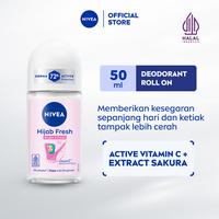 Gambar NIVEA Deodorant Roll On Brightening Hijab Fresh 50ml - Deodoran wanita hijab halal mencerahkan brightening ketiak tahan keringat bau badan wangi segar tahan lama seharian - Antiperspiran, Vitamin C, Ekstrak Sakura, 0% alkohol - Hijab Deo 50ml dari NIVEA Official Store undefined 1 Tokopedia