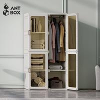 Gambar ANTBOX Lemari Pakaian Plastik dengan Hanger dan Kotak Penyimpanan minimalis penutup magnetik Lemari anak Plastik Susun Desain Minimalis dengan Pintu Transparan Anti Debu dan Tahan Air Organizer Pakaian Multifungsi untuk Kebutuhan Rumah Tangga atau Kantor - 8 Box 1 Hanger 4 Pintu Classic Brown dari ANT BOX INDONESIA undefined 1 Tokopedia