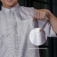 Gambar Gerai Hawa - Ubay Kemeja Koko Baju Anak Laki-Laki Lengan Pendek Muslim Premium, Motif Jordan, & Daily - GH For Men - Eid Collection - Jordan Edition Kancing Kerah - Ash, S (3-5 tahun) dari Gerai Hawa_NEW undefined 4 Tokopedia