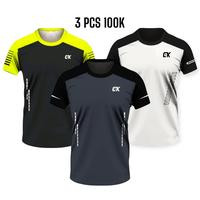 Gambar PAKET 3 PCS 100K KAOS OLAHRAGA IMPORT GYM JOGGING SENAM FUTSAL TENIS BADMINTON VOLLY DLL DEWASA SIZE L-XL-XXL - PAKET 3 PCS HTM STABILO-PTH HTM-ABU HTM, L dari Changke Collection undefined 1 Tokopedia