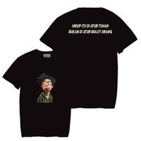 Gambar Kaos Hidup Itu Diatur Tuhan Kain Katun Combed Sablon DTF Jahitan Kuat - Distro, Unik - Baju - HITAM, M dari sgl.clth undefined 1 Tokopedia