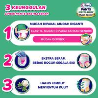 Gambar Lifree Popok Dewasa Celana Ekstra Serap M 30 E-Box - U402000530-E dari Unicharm Official Store undefined 3 Tokopedia