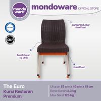 Gambar Mondoware Kursi Resto Cafe Anyaman Premium - Euro Chair - Mondoware Plastik KR12 - Cream Tortila dari Mondoware Plastics undefined 4 Tokopedia