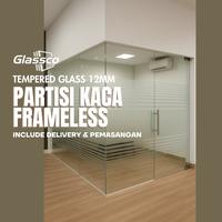 Gambar Partisi Kaca Frameless Ruangan - TEMPERED GLASS 12MM - Custom Size dari Glassco Kaca undefined 2 Tokopedia