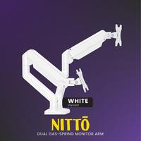 Sades Ryunix Itto & Nitto Single / Dual Gas Spring Monitor Arm up to 32 Inch VESA Aluminium Steel - foto 5
