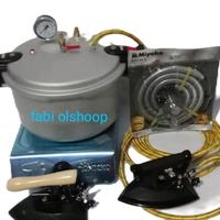 Gambar paket lengkap setrika uap presto maxim 12 liter+steam trap+ kompor selang dan regulator/setrika uap/setrika uap presto/setrika uap presto loundry/setrika uap boiler loundry/setrika uap loundry - tuas geser dari Fabi olshoop undefined 1 Tokopedia