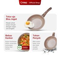 Gambar [COD] Cypruz Wajan Penggorengan Anti Lengket Fry Pan Hercules Series Panci Kitchenware Grey - 24 cm dari Cypruz Kitchenware undefined 2 Tokopedia