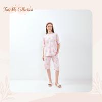 Gambar GREET NIGHT WEAR Set Piyama Wanita Tencel Celana 3/4 TC-211 BD dari Twinklecollection undefined 2 Tokopedia