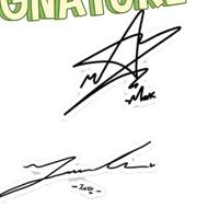 Gambar STICKER SIGNATURE STICKER TANDA TANGAN NCT DREAM Minimal pembelian 10 - putih, 4cm, renjun dari starlightdream7 undefined 4 Tokopedia