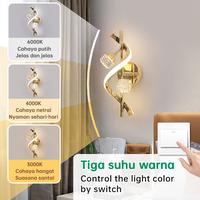 Gambar COD Lampu dinding kristal 3 warna lampu hias kamar lampu dinding kamar tidur lampu rumah minimalis lampu dinding - Emas-3Warna dari Mikotek Indonesia undefined 3 Tokopedia