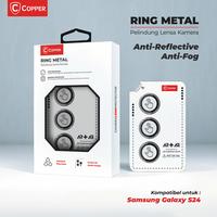 Gambar COPPER for Samsung Galaxy S24 - Ultra/Plus/FE - Ring Metal (Pelindung Lensa Kamera) Anti-Reflective (AR) dan Anti-Fog (AF) - S24, Black dari Copper.Medan undefined 1 Tokopedia