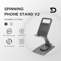 Gambar Foldable Spinning Phone Stand 360 Aluminium Holder Metal HP Tablet DIGIPAC Putar V2 - Dark Grey dari Digipac Indonesia undefined 1 Tokopedia