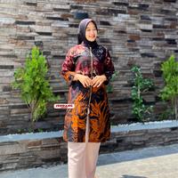Gambar Tunik Batik Full Resleting Wanita Kondangan Premium Motif Anjani Abstrak Atasan Kerja Bahan Katun Solo - S dari Sendang Fashion undefined 2 Tokopedia
