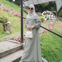Gambar Dilovable.id | GAMIS DEWASA REMPEL SYIFA ABAYA GAMIS POLOS BY. ALWA HIJAB - Powder Green, L dari Dilovable.id undefined 3 Tokopedia