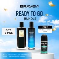 Gambar [GET 3 PCS] Braven Ready To Go Bundle | Braven Collection Sensual Oud, Braven Code Oud Wood - Free Braven Deodorant Roll on Fresh | Parfum EDP 100ML dari Evangeline undefined 1 Tokopedia
