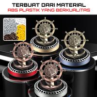 Gambar [ Car Zone Int ] Pajangan & Parfum Dashboard Mobil Model Stir Kapal Putar Solar Panel Tenaga Surya Hiasan Dekorasi Aksesoris Interior Mobil - Stir Kapal - Gold dari Car Zone Int undefined 4 Tokopedia