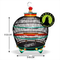 Gambar KHUSUS INSTAN GRAB GOJEK Sangkar Kandang Burung Perkutut Bambu Rotan Full Warna Sangkar Bulat Burung Tekukur Derkuku Puter Kandang Perkutut Lokal - Hijau dari Sempati Bird Shop undefined 3 Tokopedia