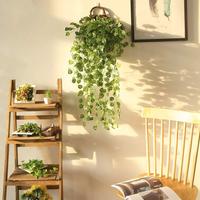 Gambar Simulasi dekorasi dinding interior,  plastik rotan, tanaman plastik buatan, bunga   dekorasi tanaman  tanaman    depan  rumah plastik kamar mandi bunga  tanaman & buah dekoratif artificial  plants   rambat   juntai  aesthetic   juntai   juntai tanaman dau - Daun Anggur, 1PCS（90cm） dari Toko Rumput Buatan undefined 5 Tokopedia