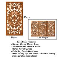 Gambar HIASAN DINDING MOTIF AESTHETIC MANDALA KAYU DEKORASI RUMAH /HIASAN RUANG TAMU - 1 Pcs Motif 01, Hitam dari Sagitastic undefined 4 Tokopedia