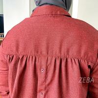 Gambar Zeba | Dyna Tunik Jumbo Katun Madinah LD130 LD140 LD150 cm Muat BB 80 - 150 kg Mewah Tebal Adem Elegan Lembut Atasan Wanita Baju Kerja Lengan Panjang Kasual Kancing Aktif Manset Karet dari ZEBA.ID undefined 5 Tokopedia