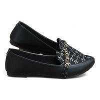 Gambar MS Enzi Flatshoes Wanita Sepatu Wanita Balet Karet Canvas Hitam - Hitam, 37 dari MS Sepatu Wanita undefined 5 Tokopedia