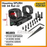 Gambar Mounting Api SPURH OD 34 RAIL PICATINNY 22MM One Piece Tahan Guncangan Original dari Maggotsquad undefined 4 Tokopedia