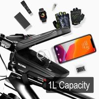 Gambar WILD MAN Tas Sepeda Smartphone Case Frame bag Bike Waterproof 1L X2 - Hitam dari dbidzi undefined 5 Tokopedia