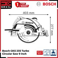 Gambar Bosch GKS 235 Turbo Circular Saw 9 Inch / Mesin Gergaji Sirkel 9" dari Drill&Co undefined 2 Tokopedia