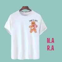Gambar NARA - Natal Series 3 Color  Sugar JOY  Tshirt Trendy 100% Catton Combed Baju Kaos Wanita Lembut Top Pendek Atasan Nyaman  Katun Variasi Panjang Tee Polos Santai Oversize Crop Basic - Putih, BIG SIZE dari nara.one undefined 5 Tokopedia