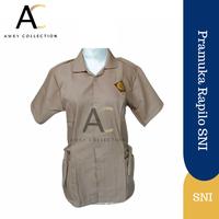 Gambar Pramuka Rapilo Tali Pendek Baju pramuka tali Lengan pendek Bahan Rapilo / Larici Seragam Pramuka SMP SMA Dewasa Pembina Perempuan - Pramuka Tali Pendek, XS / Size 6 dari AMRY COLLECTION undefined 2 Tokopedia