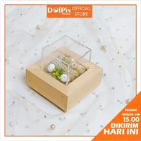 Gambar Kotak Kayu Tempat Cincin untuk Mahar Pernikahan  atau Seserahan Lamaran dan Tunangan Dengan Tutup Akrilik dan Hiasan Bunga - KCA - Goni dari Dolpin Wedding undefined 1 Tokopedia
