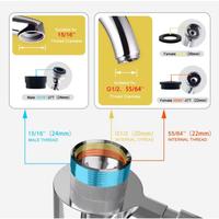 Gambar sambungan kran wastafel + Filter purifier stainless extender faucet HSZ - HSZ HITAM dari Mehome_NEW undefined 5 Tokopedia