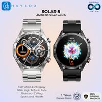 Gambar Haylou SOLAR 5 Smartwatch 1.58" AMOLED HD Display AOD SpO2 Advance Smart watch BT Call IP68 - BLACK dari ORIGINAL-STATION undefined 1 Tokopedia