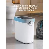 Gambar ECOCO Narrow Trash Can - Tempat Sampah Rumah Tangga Toilet Baru Kamar Mandi Kapasitas Besar - Smal 7L Cream dari Heavenwing undefined 3 Tokopedia