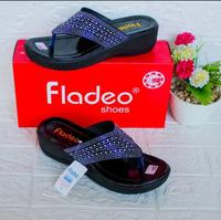 Gambar Fladeo Shoes Sandal Wadges Wanita Premium 5cm Jepit Manik-Manik Terbaru Model Terkini - Hitam, 37 dari Jung Shin Soes undefined 2 Tokopedia