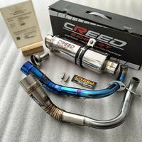 Gambar Full System Knalpot Racing Creed Exhaust Suara NGEBAS Adem N Max New/Old Aerox Lama/New Beat Karbu/Fi Lama Vario 110/125/150/160 Pcx 150/160  Scoopy Lama/New Lexi Adv 150/160 Mio Sporty/J/M3 Fino 125Soul Gt Karbu/Injeksi Scoopy Lama/New Genio Fazzio - N max lama, Biru dari Zona knalpot undefined 3 Tokopedia