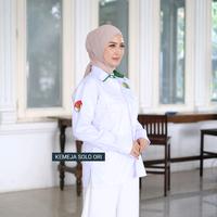 Gambar Kemeja PDH PUTIH KEMENAG WANITA LENGAN PANJANG Terbaru 2024 / KEMEJA  WANITA PUTIH LENGAN PANJANG / SERAGAM PPPK - M dari KSO BATIK undefined 3 Tokopedia