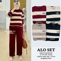 Gambar Alo Setelan Wanita (Atasan&Celana) Bahan Kaos Knit by W&W - maroon dari Shafana Gallery undefined 1 Tokopedia