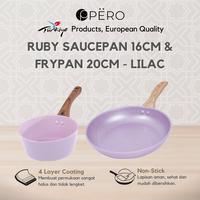 Gambar [LOUISSESCARLET] Pero Bundling Set Of 2 Ruby Saucepan 16 cm + Frypan 20 cm Tanpa tutup - Rosegold dari Pero Indonesia undefined 1 Tokopedia
