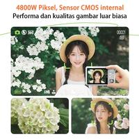 Gambar Akona Digicam Kamera Digital Mini 48Mp 8X Zoom Kamera Pocket Lcd 2,7 Inci 4K Vlog Anti Goyang Filter Flash Pasti Promo - Putih, 16GB+Stiker dari Vicky Store&#39;9 undefined 3 Tokopedia