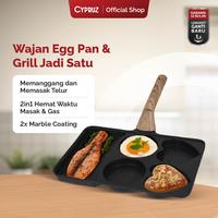 Gambar [COD] Cypruz Tamagoyaki Pan 2in1  Egg Roll Pan + Grill Serbaguna dari Cypruz Kitchenware undefined 1 Tokopedia