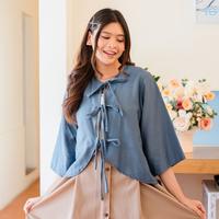 Gambar Yoenik Dalmi Outer Tali – Luaran Wanita – Outer Korean Style - Kardigan Lengan Panjang Casual - Denim M17938 R34S5 dari Yoenik Apparel undefined 2 Tokopedia