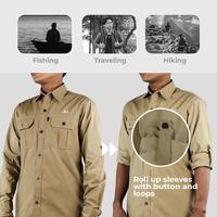 Gambar Kemeja Lapangan PDL Outdoor Quick Dry Gunung Hikemore Long Sleeve - Cream, S dari Hikemore undefined 4 Tokopedia